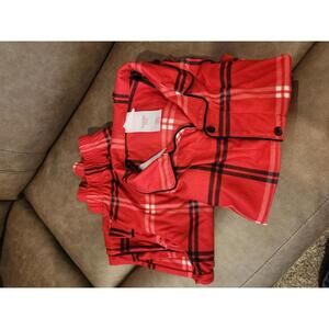 Hanes Red Plaid Youth Pajama Set
